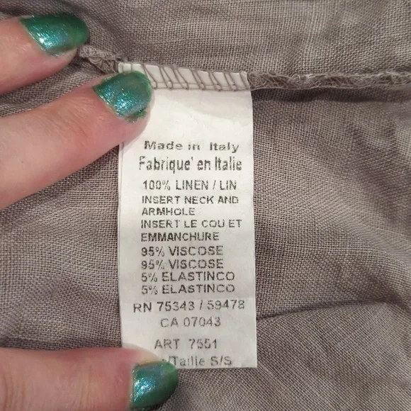 Linen Top From Italy - Picture 2 of 4